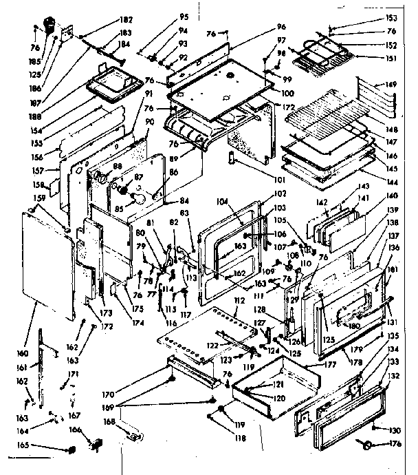 Kenmore 1039466730 body section diagram