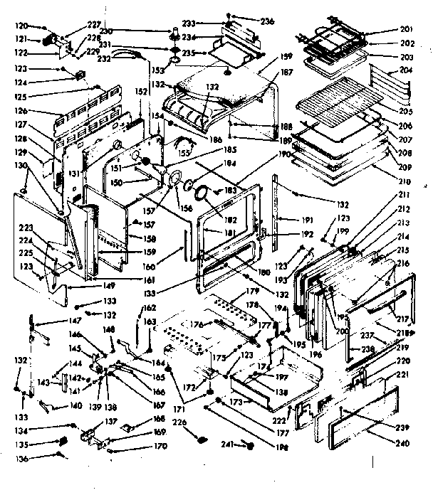 Kenmore 1039476730 body section diagram
