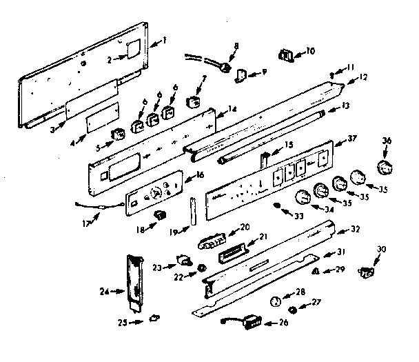 Kenmore 1039486692 backguard section diagram