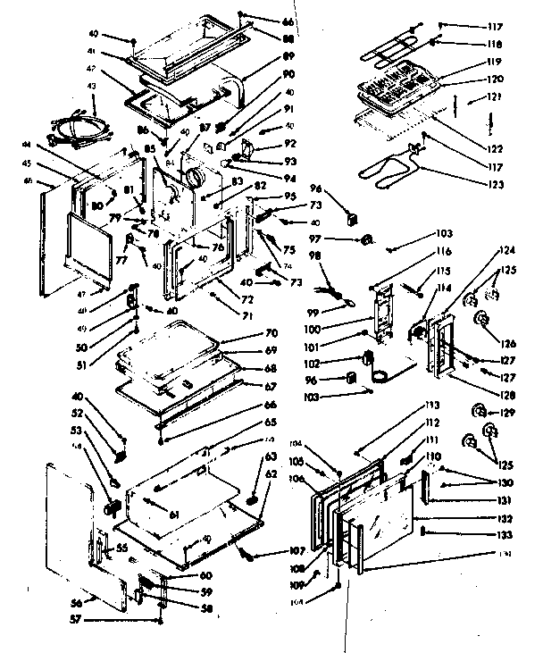 Kenmore 1039746700 body section diagram