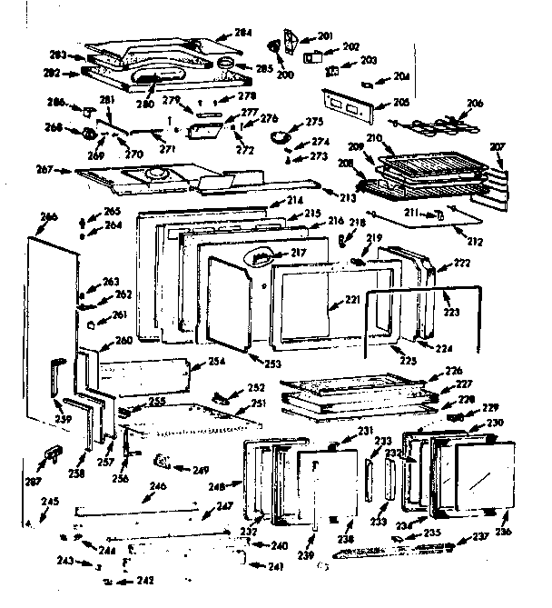 Kenmore 1039786740 body section diagram