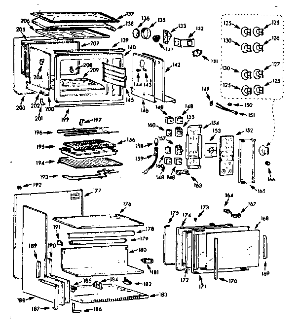 Kenmore 1039846760 eye level oven section diagram