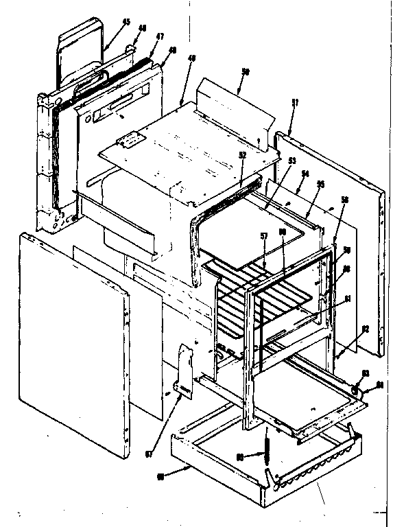 Kenmore 1197226700 body section diagram