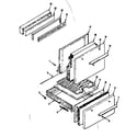 Kenmore 1197246840 backguard and door section diagram