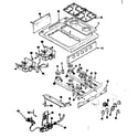 Kenmore 1197246840 top burner section diagram