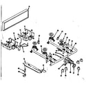 Kenmore 1197296700 backguard and top burner section diagram