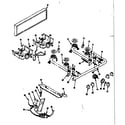 Kenmore 1197296700 backguard and top burner section diagram