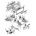 Kenmore 1197626800 backguard and top burner section diagram