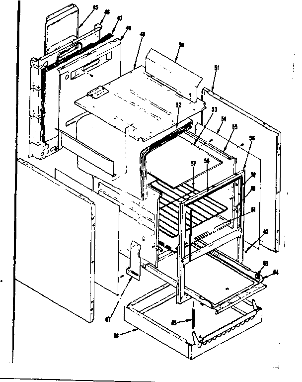 Kenmore 1198266700 body section diagram