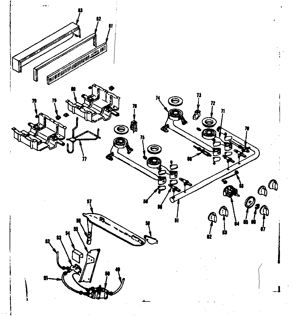 Kenmore 1198346730 burner section diagram