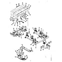 Kenmore 1198396790 backguard and top burner section diagram