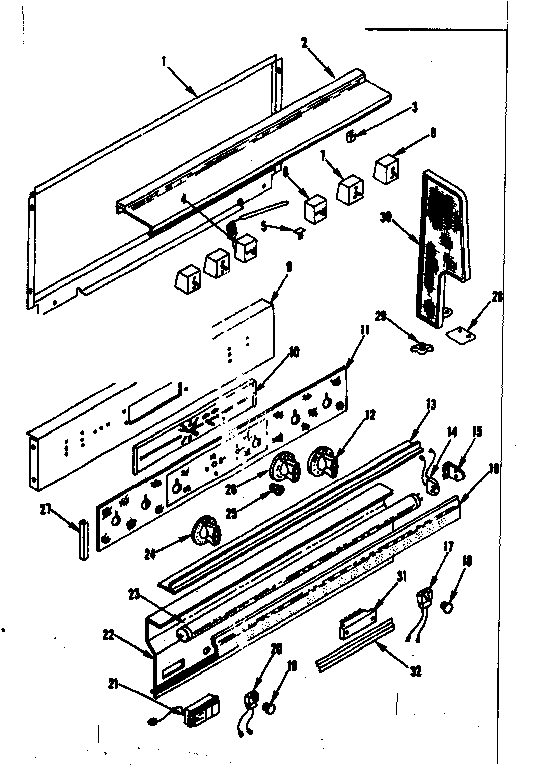 Kenmore 1199646761 backguard section diagram