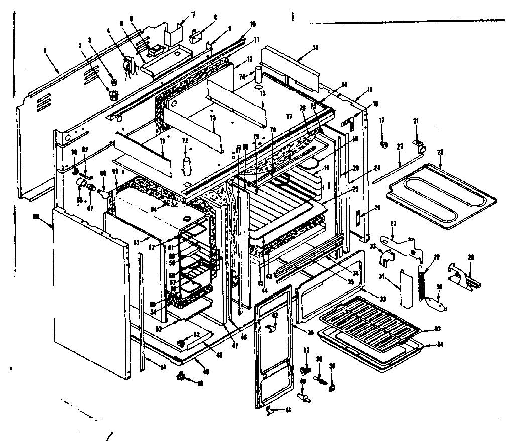 Kenmore 1199686740 body section diagram