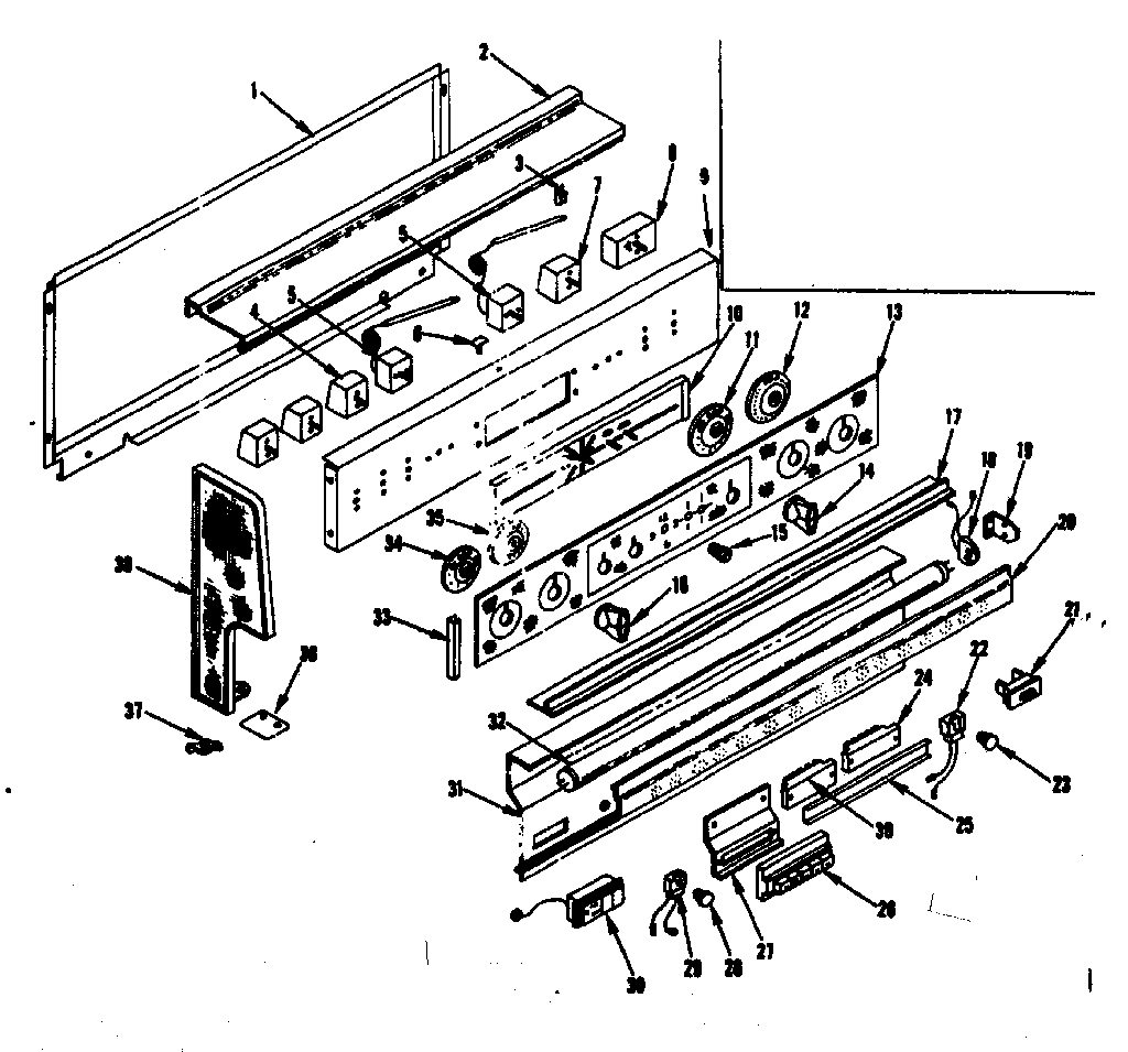 Kenmore 1199686791 backguard section diagram