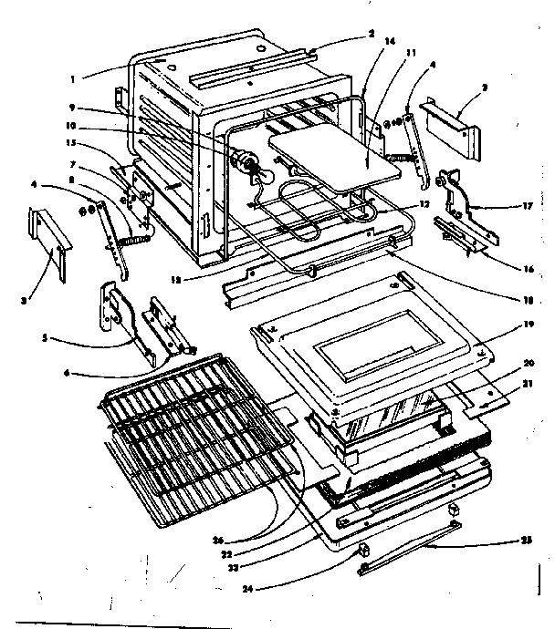 Kenmore 1554546701 oven parts diagram