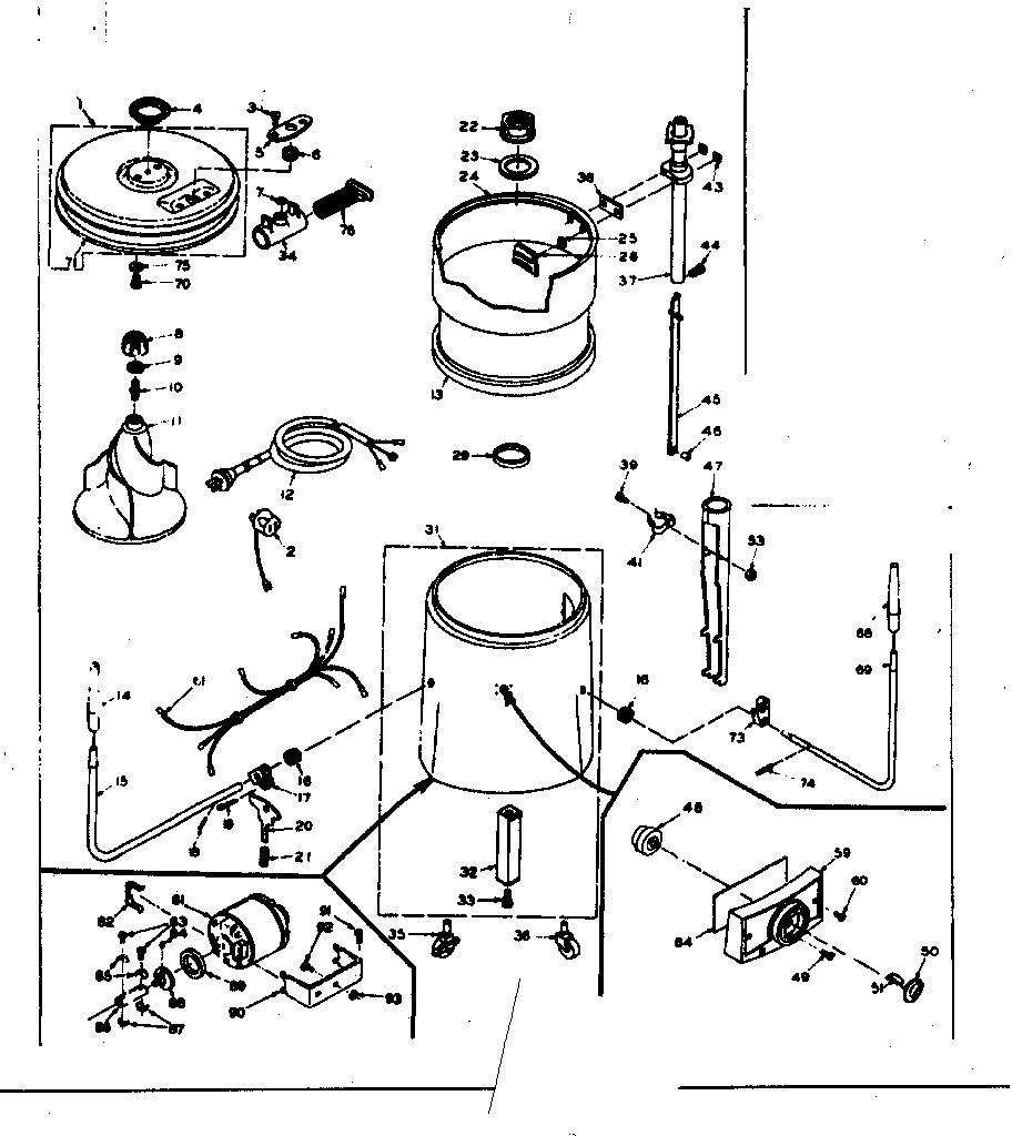 Kenmore 1106702600 machine sub-assembly diagram