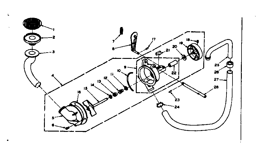 Kenmore 1106702600 pump & pump parts diagram