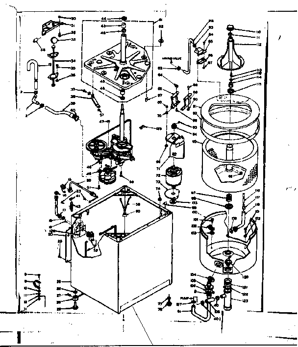 Kenmore 1106703101 machine sub-assembly diagram