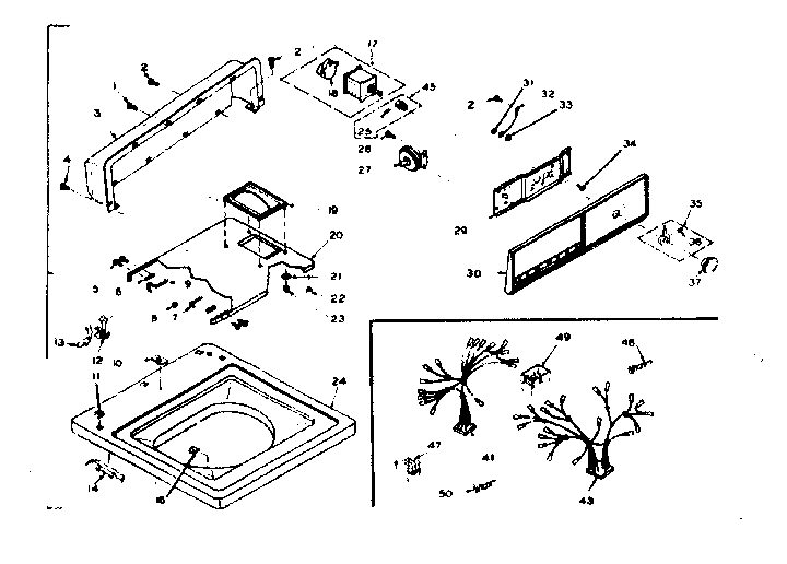 Kenmore 1106703401 top & console assembly diagram