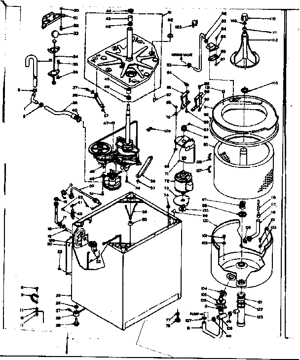 Kenmore 1106703402 machine sub-assembly diagram
