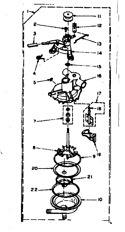 Kenmore 1106703402 pump assembly diagram