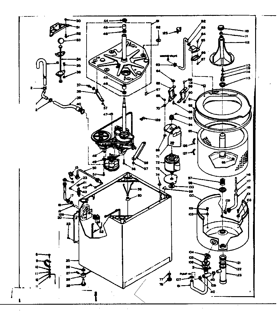 Kenmore 1106703500 machine sub-asssembly diagram