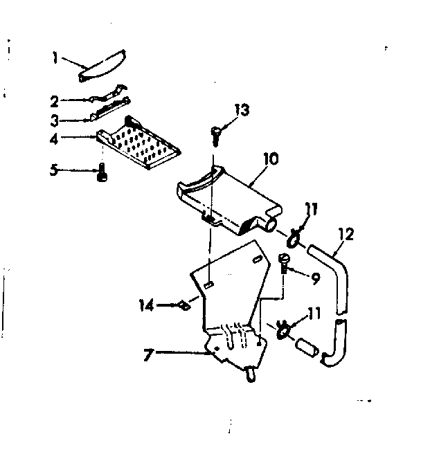 Kenmore 1106703502 filter assembly diagram