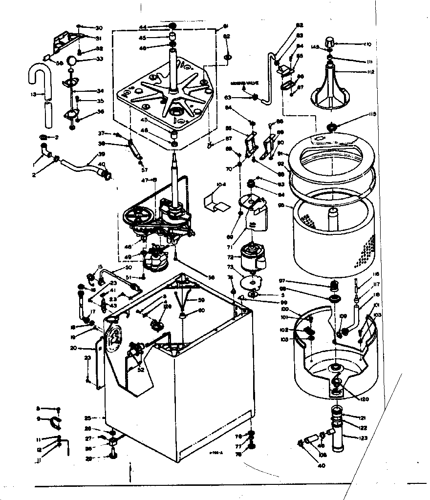 Kenmore 1106704051 machine sub-assembly diagram