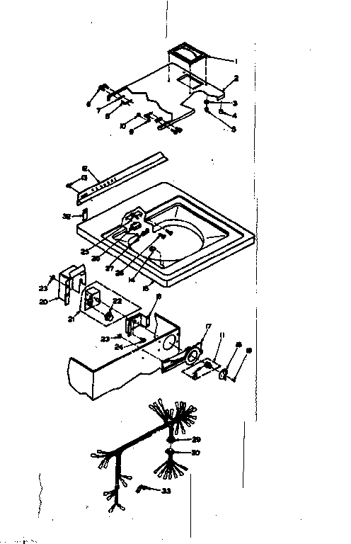Kenmore 1106704051 top and control assembly diagram