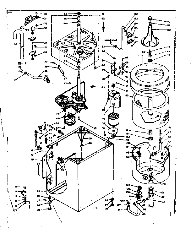Kenmore 1106704110 machine sub-assembly diagram