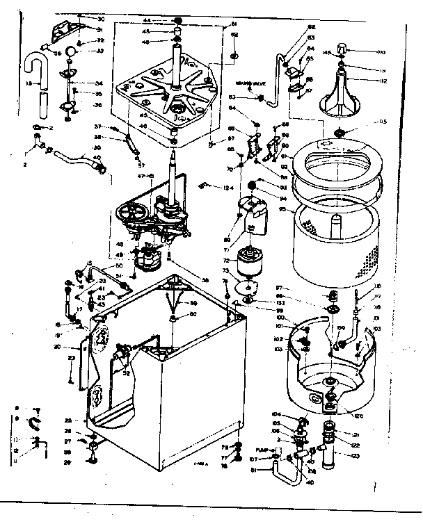 Kenmore 1106704161 machine sub-assembly diagram