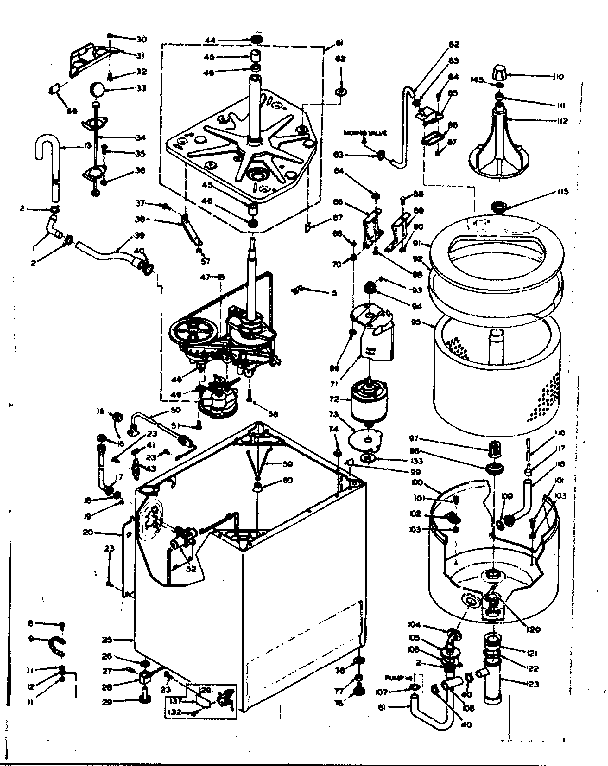 Kenmore 1106704252 machine sub-assembly diagram