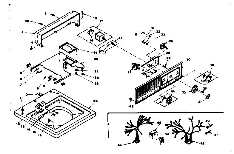 Kenmore 1106704252 top and console assembly diagram