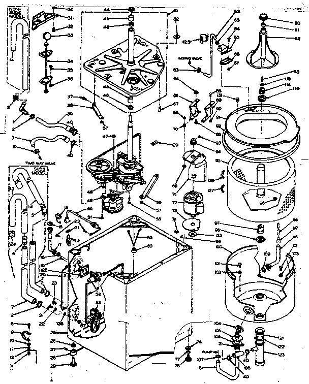 Kenmore 1106704551 machine sub-assembly diagram