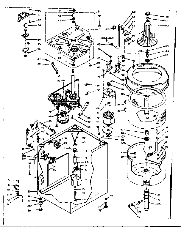 Kenmore 1106704703 machine sub-assembly diagram