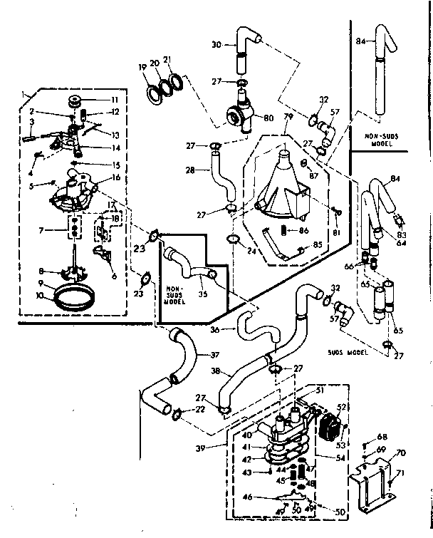 Kenmore 1106705706 water system diagram