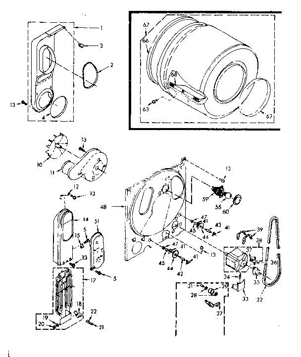Kenmore 1106708622 bulkhead assembly diagram