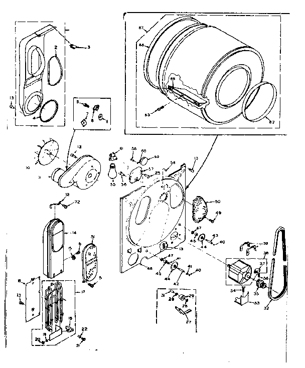 Kenmore 1106708700 bulkhead assembly diagram