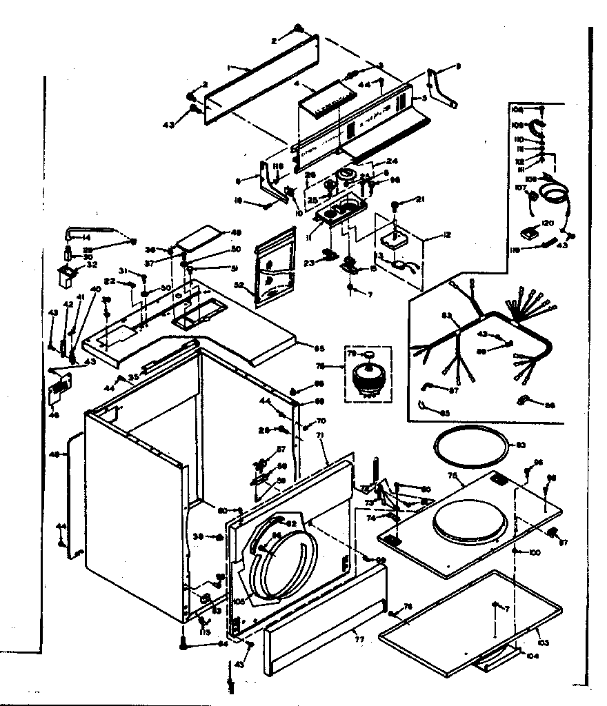 Kenmore 1106717700 machine sub-assembly diagram