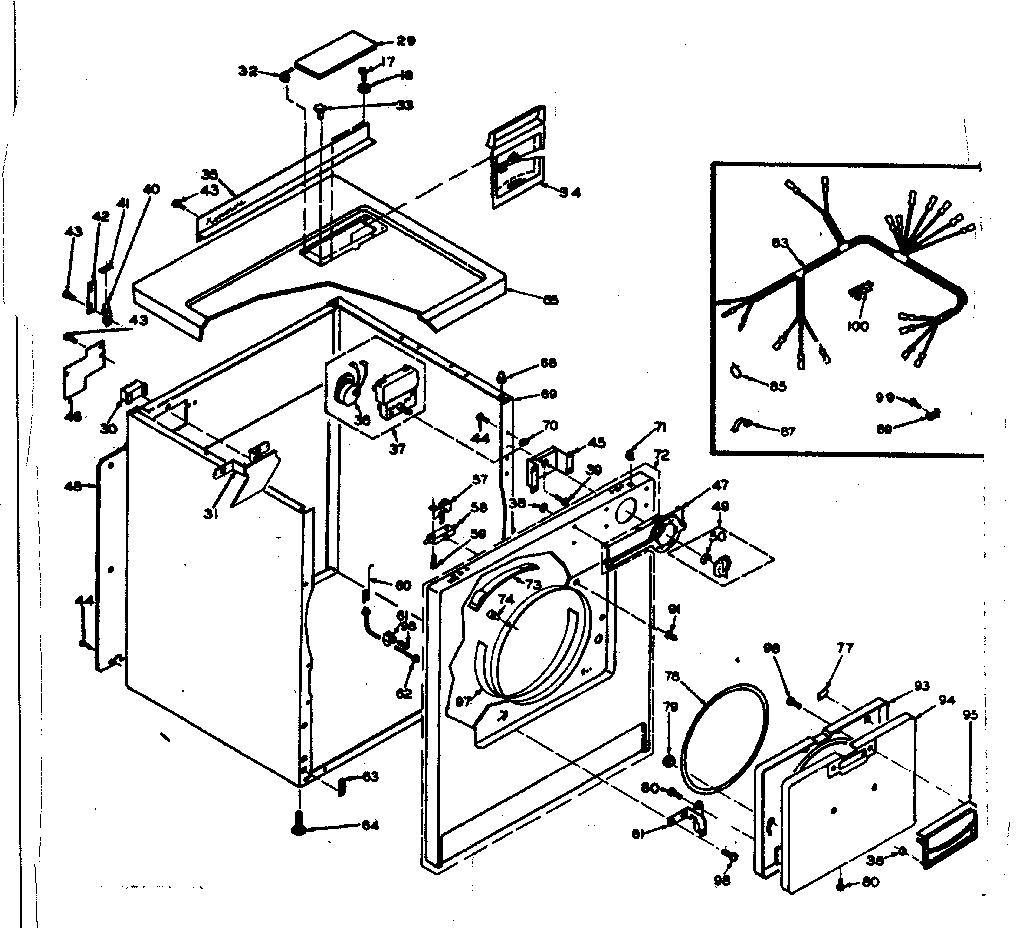 Kenmore 1106718401 machine sub-assembly diagram