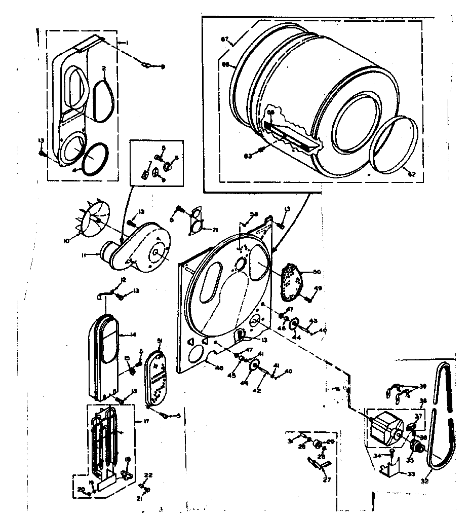 Kenmore 1106718401 bulkhead assembly diagram