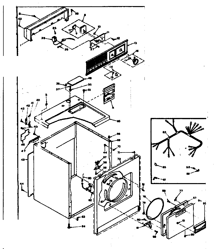 Kenmore 1106718500 machine sub-assembly diagram