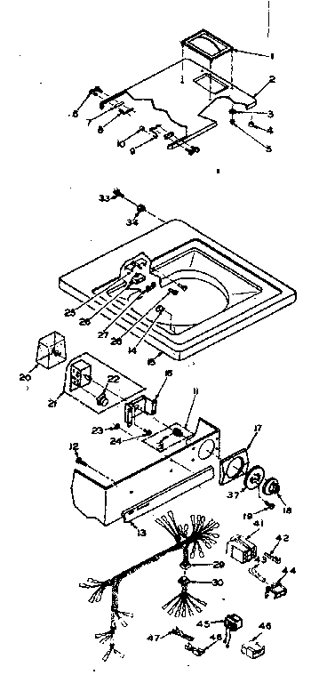 Kenmore 1106733104 top & control assembly diagram