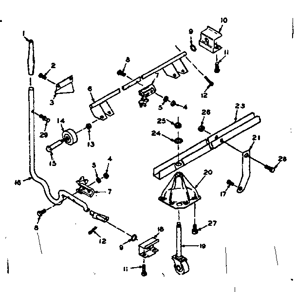 Kenmore 1106733104 caster assembly diagram