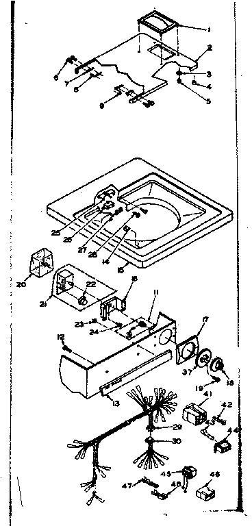 Kenmore 1106733106 top and control assembly diagram