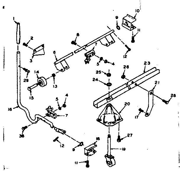 Kenmore 1106733106 caster assembly diagram