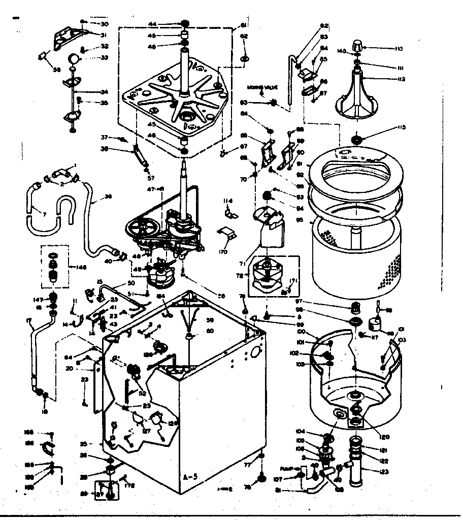 Kenmore 1106733405 machine sub-assembly diagram