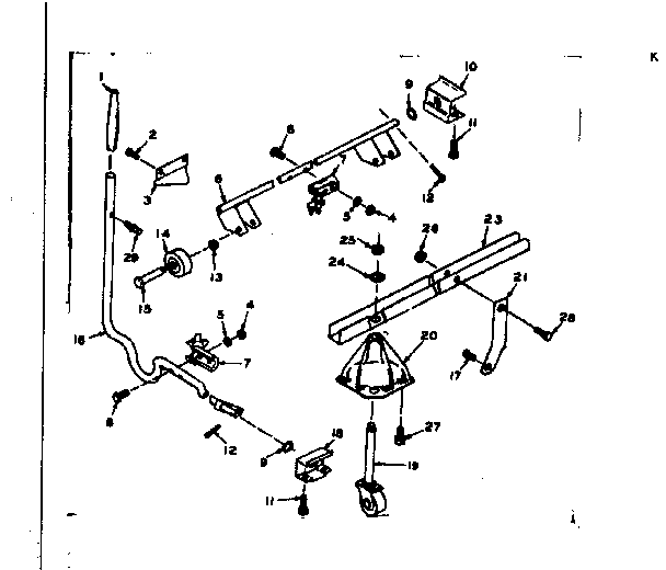 Kenmore 1106733405 caster assembly diagram