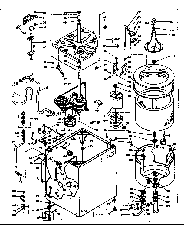 Kenmore 1106733407 machine sub-assembly diagram