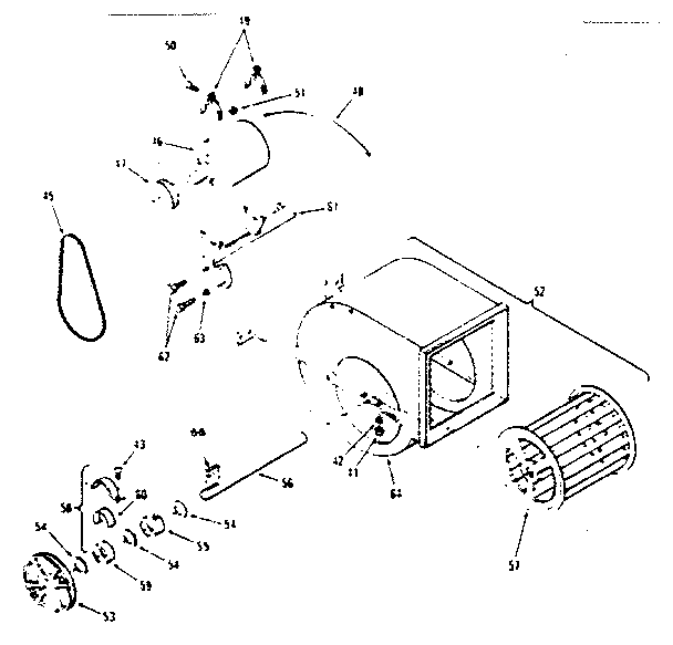 Kenmore 565618400 blower assembly diagram